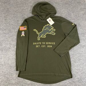 Nike On Field Detroit Lions Salute To Service 2025 Mens XL Hoodie NWT